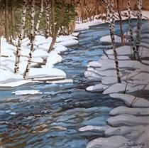 Study for Blue Ducktrap - Neil Welliver