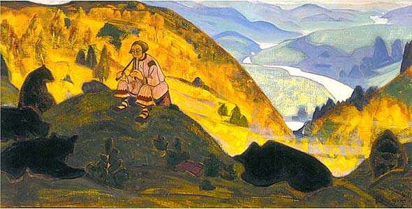 Human ancestors, 1913 - Nicholas Roerich
