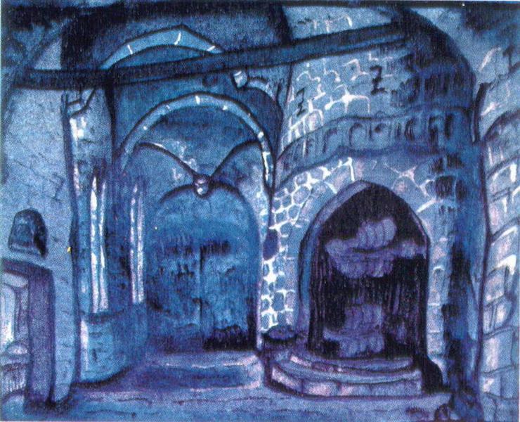In the nunnery, 1914 - Nicholas Roerich