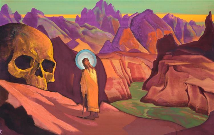 Issa and giant's head, 1932 - Nicholas Roerich