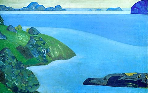 Karelian landscape. Rocky seashore., 1917 - Nikolái Roerich