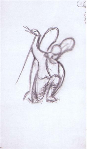 Kneeling angel, 1912 - Nikolái Roerich