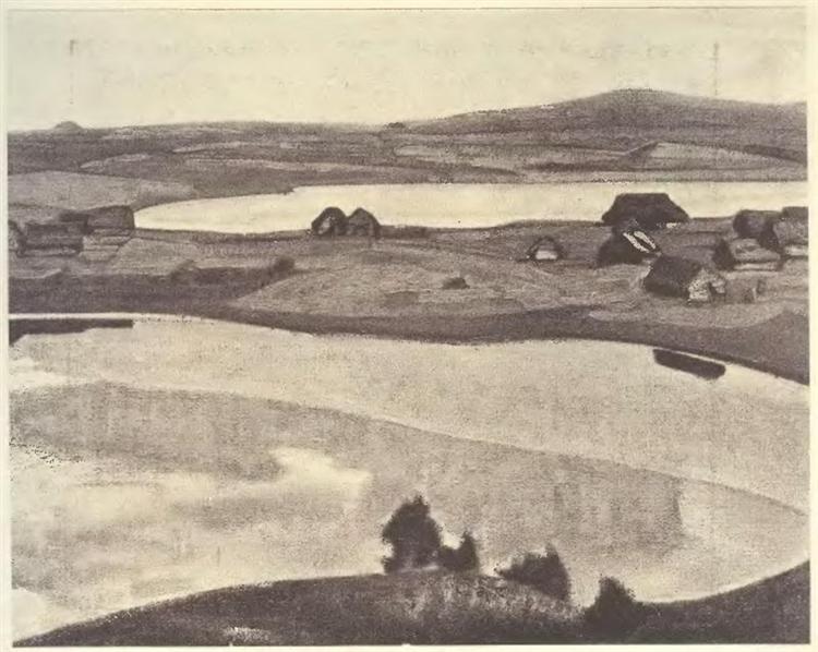 Lake village, 1915 - Nikolai Konstantinovich Roerich