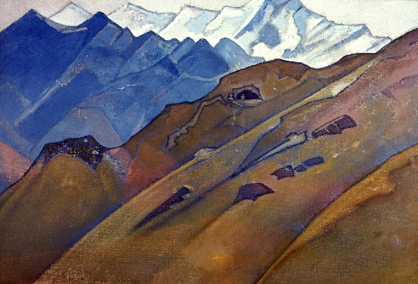 Milarepa's cave, 1931 - Nicolas Roerich