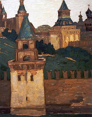 Moscow. View of Kremlin from Zamoskvorechie., 1903 - 尼古拉斯·洛里奇