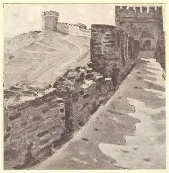 Smolensk walls, 1910 - Nicolas Roerich