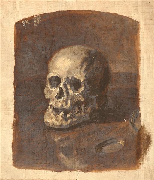 Study of skull, 1894 - Николай  Рерих