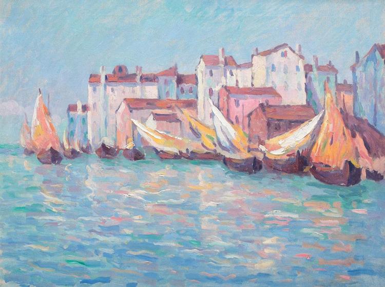 Boats at Chioggia (Venice), 1914 - Ніколае Дараску