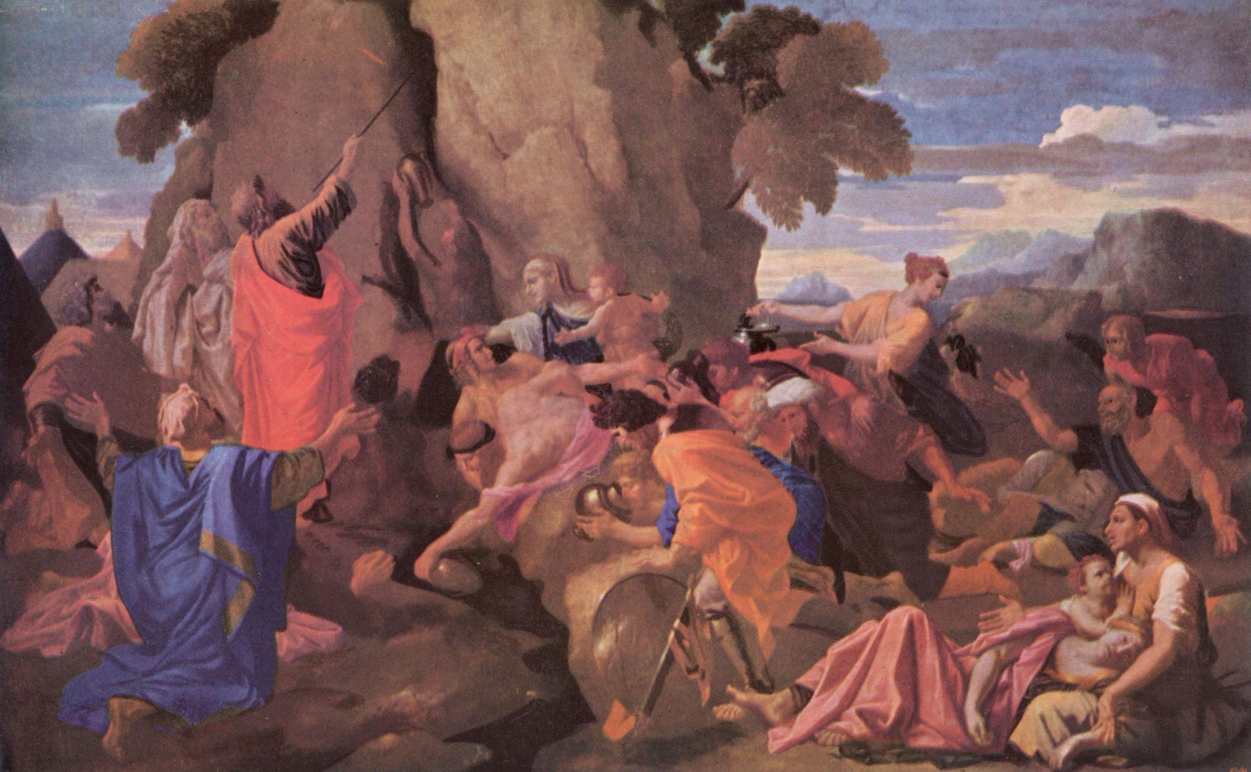 Moses Striking Water From The Rock 1649 Nicolas Poussin WikiArt