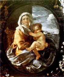 Богородица с младенцем - Николя Пуссен