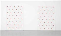 Imprints of a No. 50 Paintbrush Repeated at Regular Intervals of 30 cm. (Imprints on Oil Cloth) - Niele Toroni