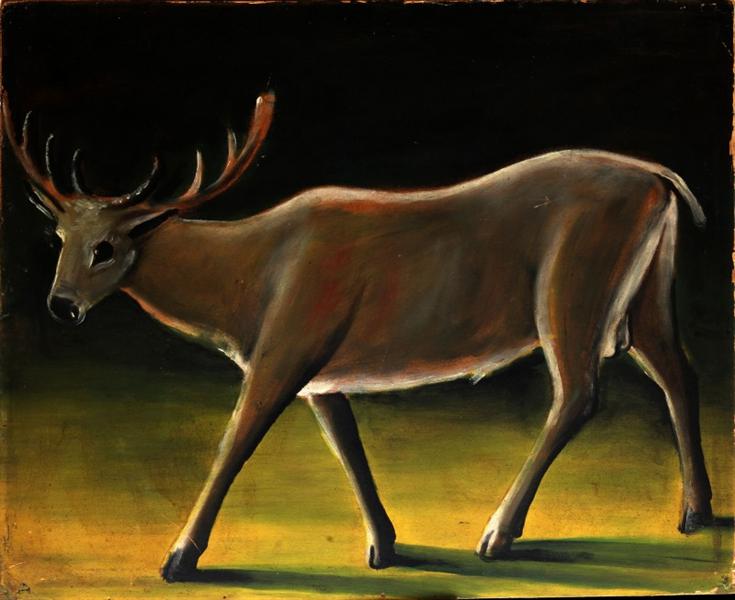 Running deer, 1909 - Niko Pirosmani