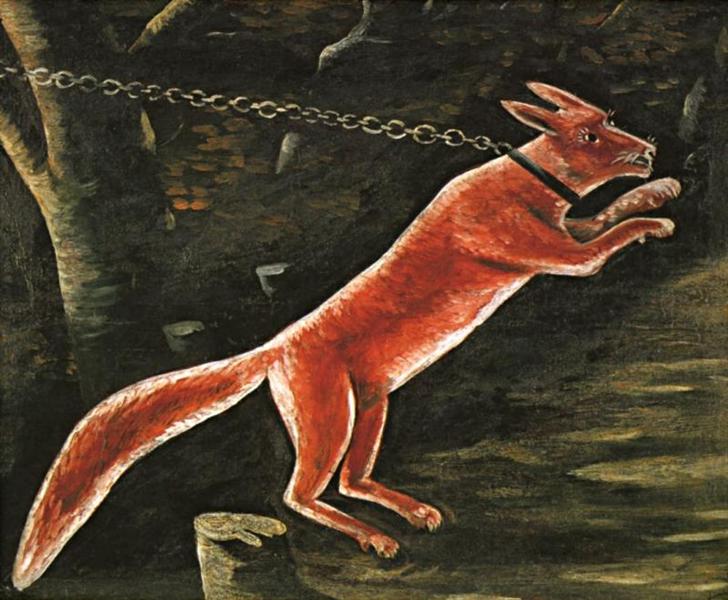 Fox on chain - Нико Пиросмани
