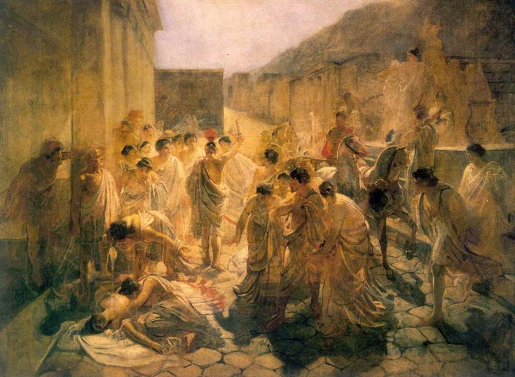A Morte de Virgínia, Estudo, 1857 - Nikolai Ge