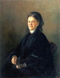 Portrait of Anna Olsufyeva - Микола Ґе