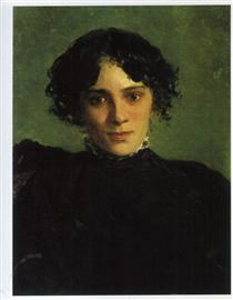 Portrait of Maria Gabayeva - Nikolai Nikolajewitsch Ge