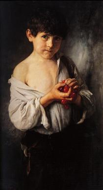 Boy with Cherries - Nikolaos Gysis