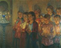 In the Church - Nikolay Bogdanov-Belsky