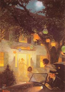And the Symbol of Welcome is Light - Norman Rockwell