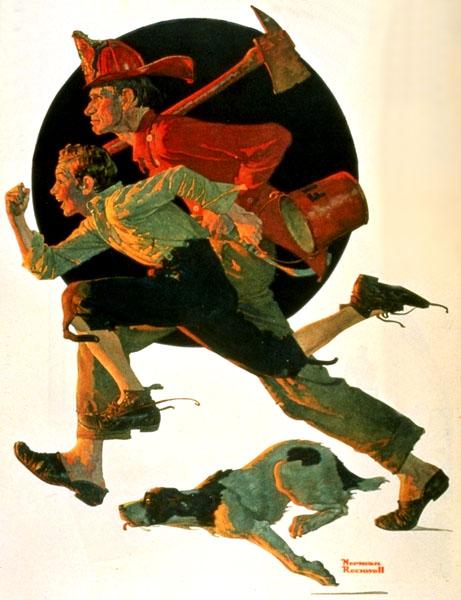 Fire Rescue, 1931 - Норман Роквелл