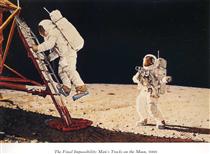 The Final Impossibility: Man's Tracks on the Moon - Norman Rockwell