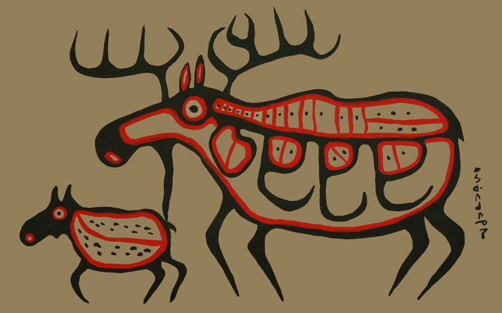 Great Moose by Norval Morrisseau