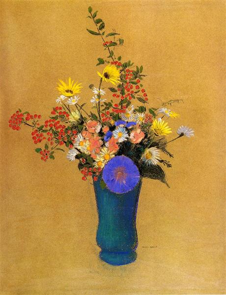 Bouquet of Wild Flowers, c.1910 - Одилон Редон
