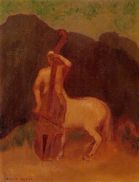 Кентавр з віолончеллю, 1910 - Оділон Редон
