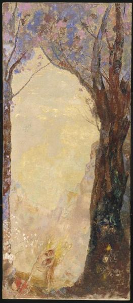 Яків змагається із янголом, c.1907 - Оділон Редон