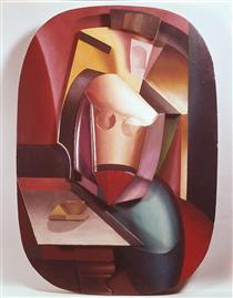 In the Cafe (Woman with Cup) - Olexandr Archipenko