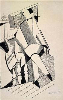 Movers-Verso (Untitled) - Alexander Archipenko