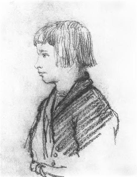 Peasant boy Petrushka-melancholic, 1814 - Orest Adamowitsch Kiprenski