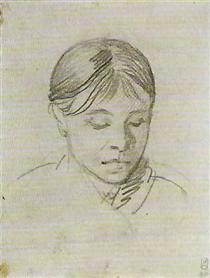 Portrait of a sister (Anna Schwalbe) - Орест Кіпренський