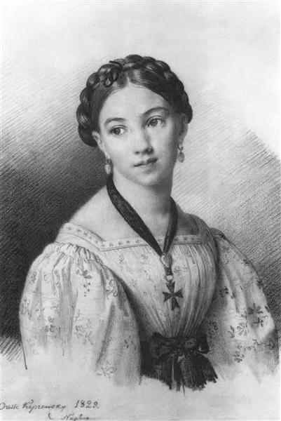 Portrait of a young girl, 1829 - Орест Кіпренський