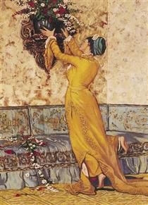 Girl Who Fits the Vase - Osman Hamdi
