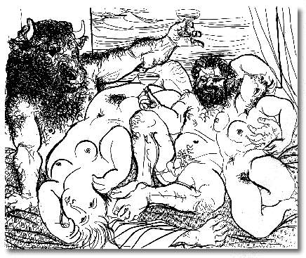Вакхічна сцена з Мінотавром, 1933 - Пабло Пікассо