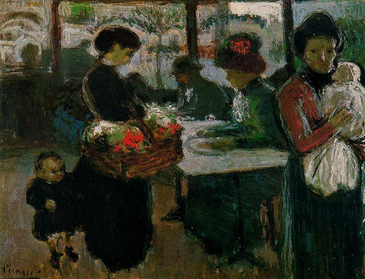 Brasserie on Monmartre, c.1901 - Pablo Picasso