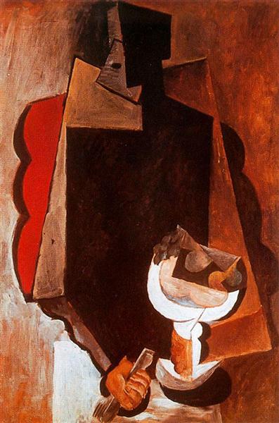 Фігура та блюдо з фруктами, 1917 - 1924 - Пабло Пікассо