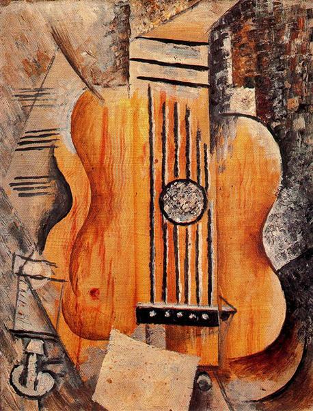 Guitar (I love Eva), 1912 - Pablo Picasso