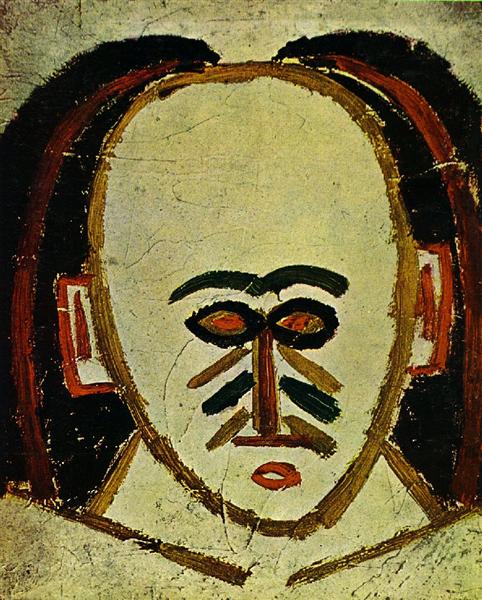 Голова чоловіка, c.1907 - Пабло Пікассо