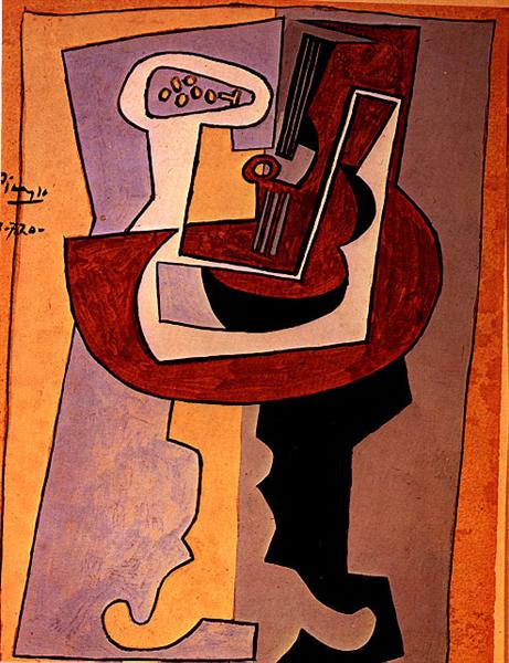 Man with mandolin, 1920 - Пабло Пикассо