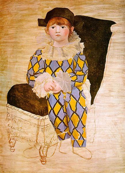 Поль в костюмі арлекіна, 1924 - Пабло Пікассо