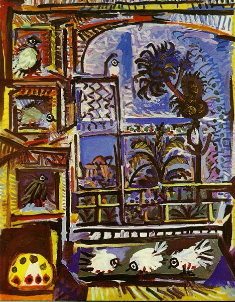 Studio (Pigeons) (Velazquez), 1957 - 畢卡索