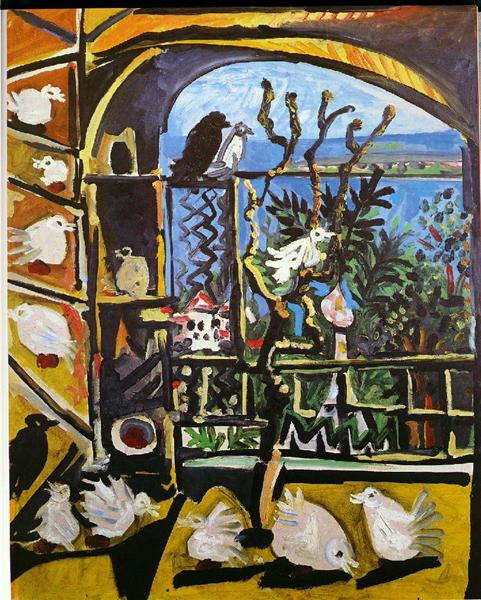 Студія (Голуби) (Веласкес), 1957 - Пабло Пікассо