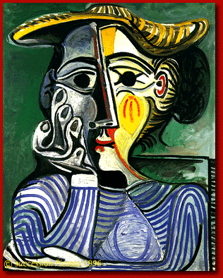 Woman with yellow hat (Jacqueline), 1961 - 畢卡索