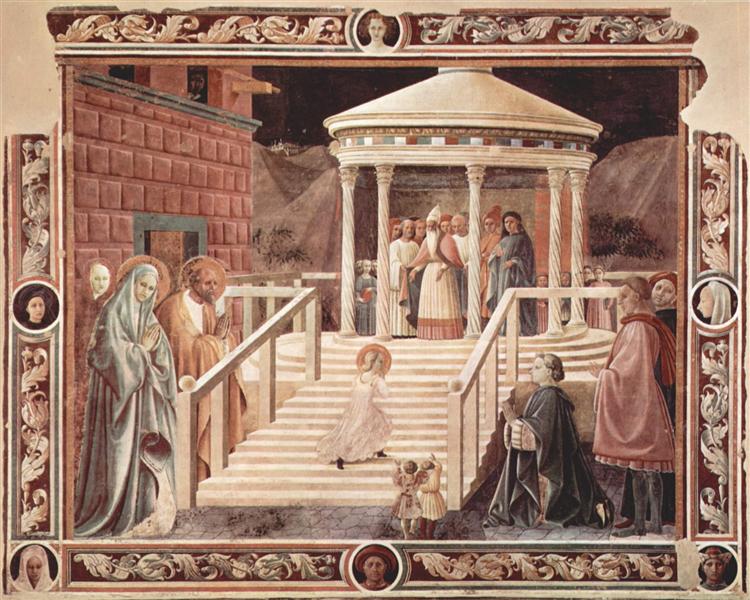 Сцена в храме, Мария, 1435 - 1440 - Паоло Уччелло