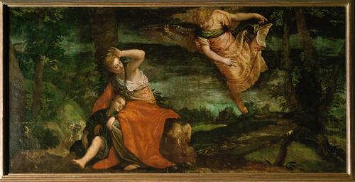 The angel appears to Hagar in the desert, c.1585 - Паоло Веронезе