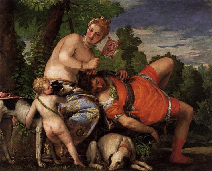 Venus y Adonis, 1580 - 1582 - Paolo Veronese