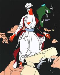 Greece Expiring on the Ruins of Missolonghi (after Delacroix) - Patrick Caulfield