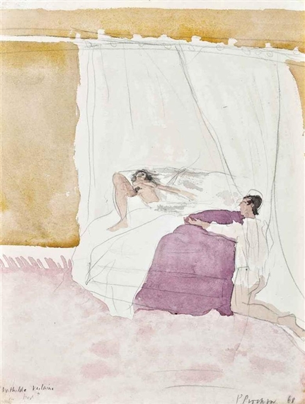 Mathilde Verlaine in Bed, 1968 - Patrick Procktor